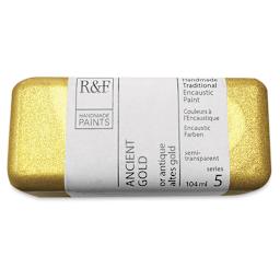 R&F Encaustic Paint Block - Ancient Gold, 104 ml, Block