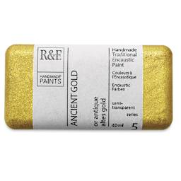 R&F Encaustic Paint Block - Ancient Gold, 40 ml, Block