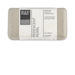 R&F Encaustic Paint Block - Iridescent Pearl, 40 ml block
