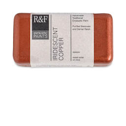 R&F Encaustic Paint Block - Iridescent Copper, 40 ml block