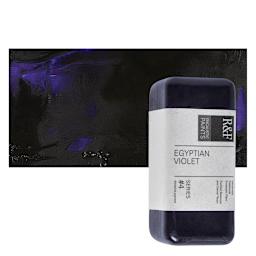 R&F Encaustic Paint Block - Egyptian Violet, 104 ml block and swatch
