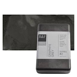 R&F Encaustic Paint Block - Graphite Gray, 333 ml block and swatch