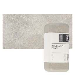 R&F Encaustic Paint Block - Iridescent Pearl, 104 ml block and swatch