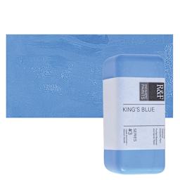 R&F Encaustic Paint Block - King's Blue, 104 ml block and swatch