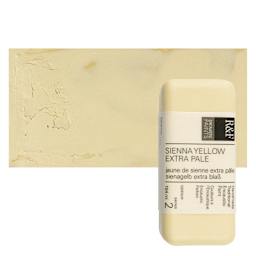 R&F Encaustic Paint Block - Sienna Yellow Extra Pale, 104 ml, Block and swatch