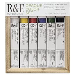 R&F Pigment Sticks - Opaque Colors, Set of 6 front of package