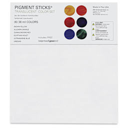 R&F Pigment Sticks - Translucent Colors, Set of 6 back of package