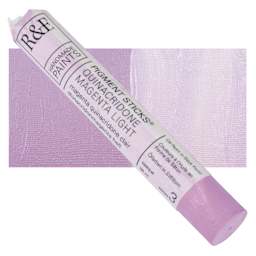 R&F Pigment Stick - Quinacridone Magenta Light, 38 ml Stick and swatch