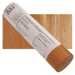 R&F Pigment Stick - Mars Orange, 100 ml stick and swatch