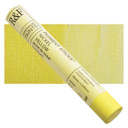 R&F Pigment Stick - Nickel Yellow, 38 ml stick and swatch