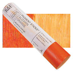 R&F Pigment Stick - Alizarin Orange, 188 ml stick and swatch