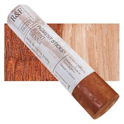 R&F Pigment Stick - Burnt Sienna, 188 ml stick and swatch