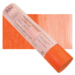 R&F Pigment Stick - Cadmium Red Light, 188 ml stick and swatch