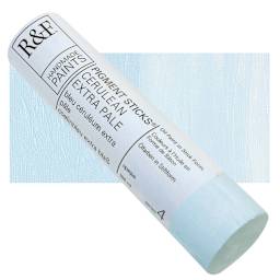 R&F Pigment Stick - Cerulean Extra Pale, 100 ml stick and swatch