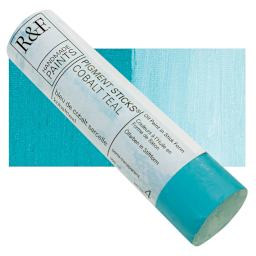 R&F Pigment Stick - Cobalt Teal, 38 ml Stick and swatch