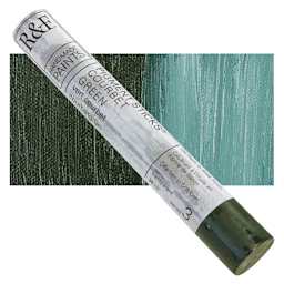 R&F Pigment Stick - Courbet Green, 38 ml stick and swatch