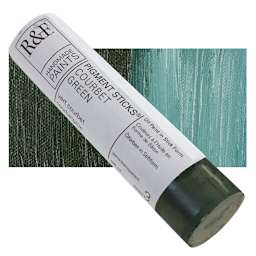 R&F Pigment Stick - Courbet Green, 100 ml stick and swatch