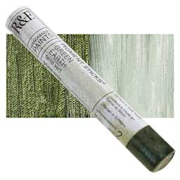 R&F Pigment Stick - Green Earth, 38 ml stick and swatch