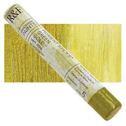 R&F Pigment Stick - Green Gold, 38 ml stick and swatch