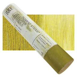 R&F Pigment Stick - Green Gold, 188 ml stick and swatch