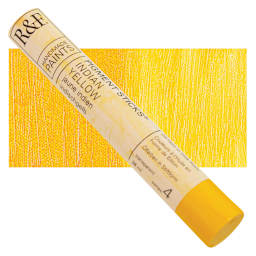 R&F Pigment Stick - Indian Yellow, 38 ml stick and swatch