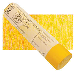 R&F Pigment Stick - Indian Yellow, 100 ml stick and swatch