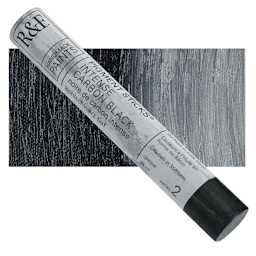 R&F Pigment Stick - Intense Carbon Black, 38 ml stick and swatch