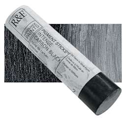 R&F Pigment Stick - Intense Carbon Black, 100 ml stick and swatch