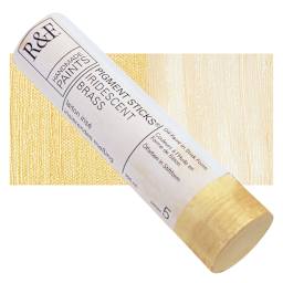 R&F Pigment Stick - Iridescent Brass, 100 ml stick and swatch
