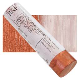 R&F Pigment Stick - Iridescent Copper, 100 ml stick and swatch
