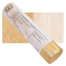 R&F Pigment Stick - Iridescent Gold, 100 ml stick and swatch