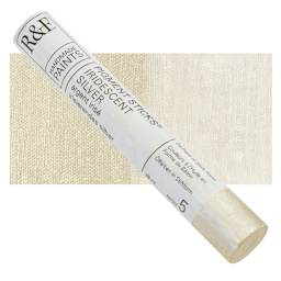 R&F Pigment Stick - Iridescent Silver, 38 ml stick and swatch