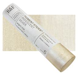 R&F Pigment Stick - Iridescent Silver, 188 ml stick and swatch