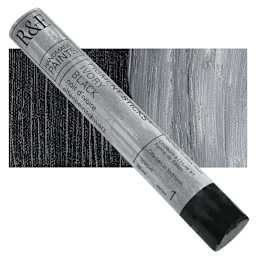 R&F Pigment Stick - Ivory Black, 38 ml stick and swatch