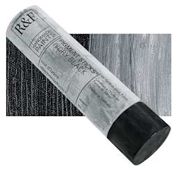 R&F Pigment Stick - Ivory Black, 100 ml stick and swatch