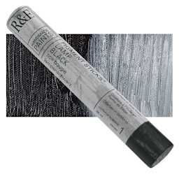 R&F Pigment Stick - Lamp Black, 38 ml stick and swatch