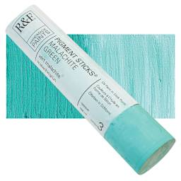 R&F Pigment Stick - Malachite Green, 188 ml stick and swatch