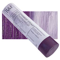 R&F Pigment Stick - Manganese Violet, 100 ml stick and swatch