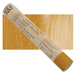 R&F Pigment Stick - Mars Yellow Deep, 38 ml stick and swatch