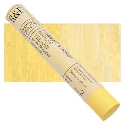 R&F Pigment Stick - Naples Yellow, 38 ml stick and swatch