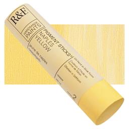 R&F Pigment Stick - Naples Yellow, 100 ml and swatch