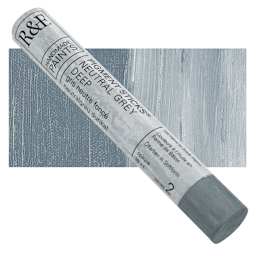 R&F Pigment Stick - Neutral Gray Deep, 38 ml stick and swatch