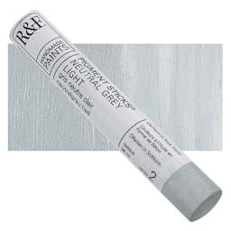 R&F Pigment Stick - Neutral Gray Light, 38 ml stick and swatch
