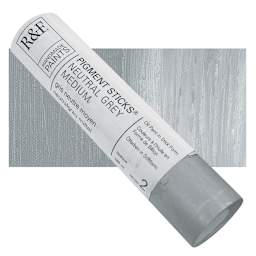 R&F Pigment Stick - Neutral Grey Medium, 188 ml stick and swatch