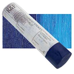 R&F Pigment Stick - Phthalo Blue, 100 ml stick and swatch