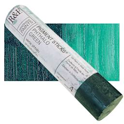 R&F Pigment Stick - Phthalo Green, 188 ml stick and swatch