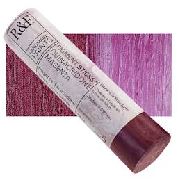R&F Pigment Stick - Quinacridone Magenta, 100 ml stick and swatch