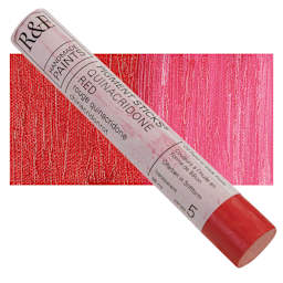 R&F Pigment Stick - Quinacridone Red, 38 ml stick and swatch