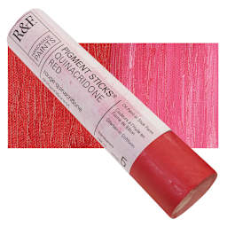 R&F Pigment Stick - Quinacridone Red, 188 ml stick and swatch