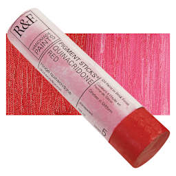 R&F Pigment Stick - Quinacridone Red, 100 ml stick and swatch